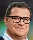  ?? Foto: dpa ?? Gladbachs Sportdirek­tor Max Eberl ver tritt klare Meinungen.