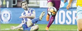  ??  ?? SHOCK: Will Grigg nets Wigan’s winner against City