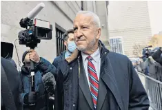  ?? ?? Lawrence Visoski, Jeffrey Epstein’s long-time pilot, arrives at the court in Manhattan
