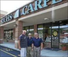  ?? GREGG SLABODA - THE TRENTONIAN ?? Rob Hafitz, (left) Rich Linnell and Ray Davidson from Rich’s Carpet One Floor & Home in Hamilton.