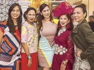  ??  ?? (From left) Isabel Roces, Liza Ilarde, Cristalle Belo Henares, Tessa Prieto-Valdes and Charmagne Garcia Laconico.