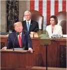  ?? JARRAD HENDERSON/USA TODAY ?? President Donald Trump delivers his State of the Union address on Feb. 4.