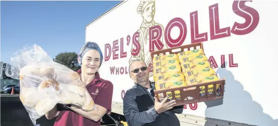  ??  ?? Loafs of support
Father and daughter duo Claire and Derek McCallum from Del’s Rolls