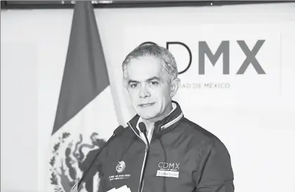  ?? Foto La Jornada ?? El jefe de Gobierno de Ciudad de México, Miguel Ángel Mancera Espinosa