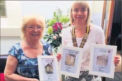  ??  ?? The photo shows Inner Wheel president Lynne Atkin presenting the Toilet Twinning certificat­es to church secretary Margaret Thirwell at a recent Church Service.