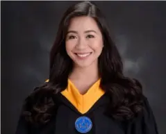  ??  ?? ROJERO graduating with a Bachelor of Science in Tourism Management from STI West Negros University