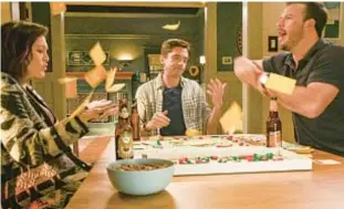  ?? ABC ?? Caitlin McGee, from left, Topher Grace and Jimmy Tatro star in “Home Economics,” which has been canceled.