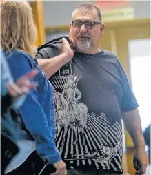  ?? TIM KROCHAK • THE CHRONICLE HERALD ?? Paul Francis Monahan, a hang-around member of the Hells Angels Motorcycle Club's Nomads chapter in New Brunswick, is shown at Dartmouth provincial court in 2019. A judge heard submission­s Friday at Monahan's sentencing on drug charges and reserved his decision until mid-october.