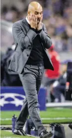  ?? BILD: SN/SCHAADFOTO ?? Ratlos war Bayern-Trainer Pep Guardiola in Porto.