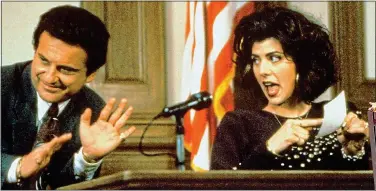 ??  ?? trial run: Joe Pesci and Marisa Tomei in a courtroom scene from My Cousin Vinny