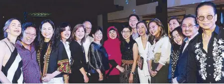  ??  ?? Bettina Quimson, Sec. Bebot Bello III, Gina Bello, Alelee Andanar, Joanne Diokno, Sec. Benjamin Diokno, Atty. Betty Medialdea, Bai Norhata Alonto, Sriphiromy­a Urawadee, Sec. Karlo Nograles, Marga Nograles, Karen Davila, Neny Pernia, Ferrylou Cui, Sec. Abul Khayr Alonto, and Sec. Salvador Panelo