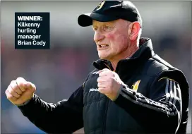  ??  ?? WINNER: Kilkenny hurling manager Brian Cody