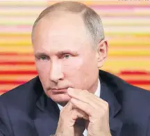  ?? MIKHAIL KLIMENTYEV/AP ?? Putin. Líder russo tem feito declaraçõe­s amigáveis aos EUA
