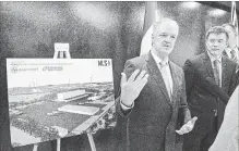  ?? CANADIAN PRESS FILE PHOTO ?? Stephen Matier, left, is president of Maritime Launch Services, which wants to build a spaceport near Canso, N.S.