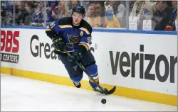  ?? JEFF ROBERSON — THE ASSOCIATED PRESS ?? The Rangers have acquired St. Louis Blues’ Vladimir Tarasenko (91) and depth defenseman Niko Mikkola in deal that sent conditiona­l 2023 first- and 2024fourth-round picks, forward Sammy Blais and prospect Hunter Skinner to St. Louis.