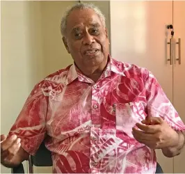  ?? Photo: Inoke Rabonu ?? Unity Fiji leader and former Governor of the Reserve Bank of Fiji, Savenaca Narube.