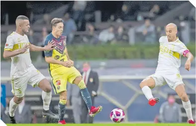  ?? ?? Sebastián Córdova, ahora en Tigres, tuvo un buen partido en el Azteca, en la J-15 del Apertura 2021.