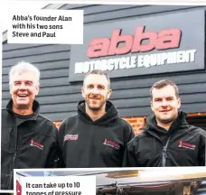  ??  ?? Abba’s founder Alan with his two sons Steve and Paul