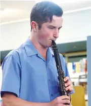  ??  ?? Alistair Hood plays clarinet.
