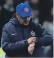  ??  ?? Maurizio Sarri’s Chelsea lost in league for first time last week