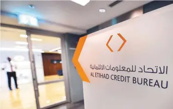  ?? Ahmed Ramzan/Gulf Ramzan ?? Al Etihad Credit Bureau offices in Dubai. Accessing credit reports and scores through the app is not only cost-effective for the customer but also reduces pressure on the bureau’s offices.