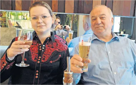  ??  ?? Sergei and Yulia Skripal, above, both survived the Novichok assassinat­ion attempt in Salisbury in March 2018. Left, an old passport photo of Egor Gordienko