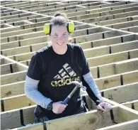  ?? PHOTO: GERARD O’BRIEN ?? Building a career . . . National Associatio­n of Women in Constructi­on Excellence Awards finalist Kirsty Currie at work.