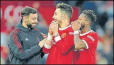  ?? AP ?? Fred (right) scored Manchester United’s only goal in the 77th minute against Crystal Palace at Old Trafford on Sunday.