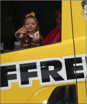  ??  ?? Three-year-old Ava Ffrench in her grandad’s lorry.