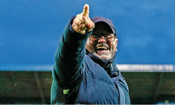  ?? Dave Crawford/PPAUK ?? > Torquay United manager Gary Johnson, takes his side to League One giants Derby County tonight for an FA Cup first round replay