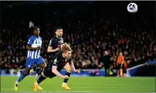  ?? ?? Kevin De Bruyne gets Manchester City off and running with the first goal