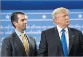  ?? JEWEL SAMAD/GETTY-AFP 2016 ?? Donald Trump Jr.’s initial statement about the 2016 Russian meeting was written on his father’s plane last month.