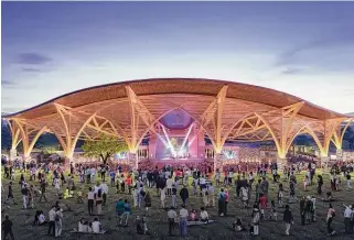  ?? Courtesy OTJ Architects ?? A rendering shows a conceptual look at the conversion of San Antonio’s Sunken Garden Theater. The venue would become a magnet for major music artists touring through Texas, officials said.