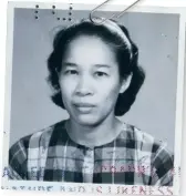  ??  ?? Lola Pulido (shown in her passport photo) grew up in rural Philippine­s