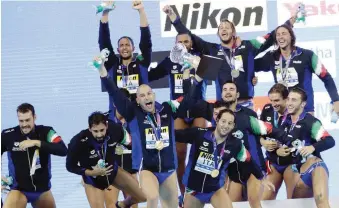  ?? ANSA ?? Il Settebello campione del mondo nel 2019 è già qualificat­o per Tokyo