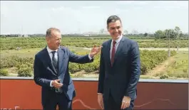  ?? G. LUCAS ?? Herbert Diess, presidente de Volkswagen, y Pedro Sánchez en Sagunto.