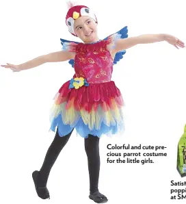  ??  ?? Colorful and cute precious parrot costume for the little girls.