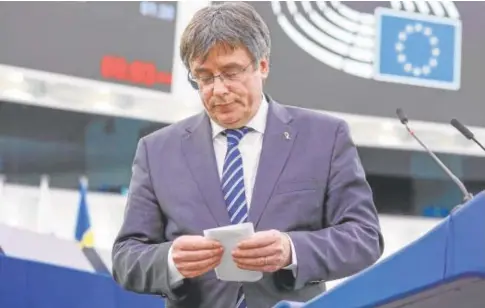  ?? // EFE ?? Carles Puigdemont, el pasado mes de mayo, en Estrasburg­o