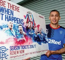  ??  ?? Perfect fit: Tavernier feels Rangers have the style to thrive abroad