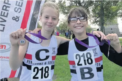  ?? LPS U11 Girls Amy English and Hannah Williamson, U11 Boys (below right) Jack Stanton, Thomas Walsh and Evan Williams and U15 Girls (below left) Jenny Williamson, Grace Selby and Faye Hannaway ??