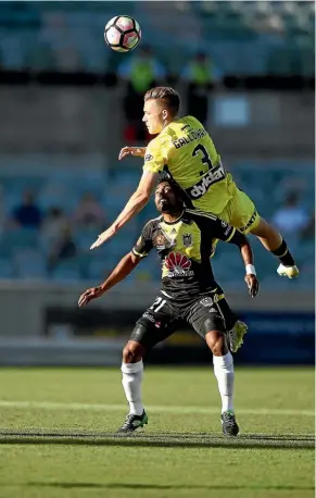  ??  ?? Roy Krishna is challenged by Scott Galloway in Canberra.