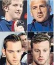  ?? Foto: afp ?? Außer Lochte (oben rechts) waren James Feigen (oben links), Gunnar Bentz (unten links) und Jack Conger beteiligt.