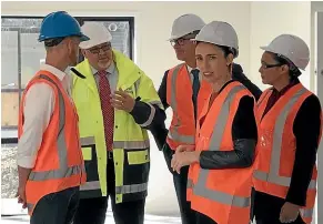  ?? JOHN WEEKES/STUFF ?? Prime Minister Jacinda Ardern at the launch of the Constructi­on Sector Accord in Manurewa, south Auckland, yesterday morning.