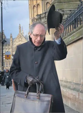  ?? Picture: Getty ?? UNDER PRESSURE: Sir Malcolm Rifkind maintained a dignified presence at the Houses of Parliament yesterday.