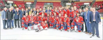  ?? SUBMITTED ?? The Acadia Axemen won bronze last year at the University Cup. The team will hit the ice Oct. 6 for a new season.