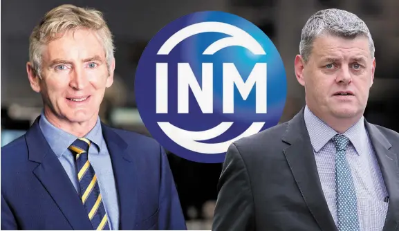  ??  ?? Independen­t News & Media secretary Michael Doorly (left) has been appointed new interim chief executive of INM after the departure of Robert Pitt