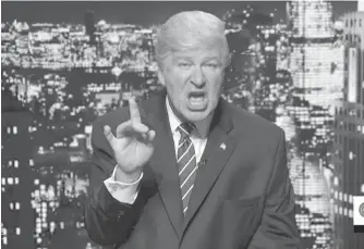  ?? NBC UNIVERSAL ?? Alec Baldwin as U.S. President Donald Trump in a recent Saturday Night Live sketch.