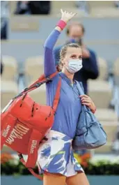  ?? Picture: GETTY IMAGES/JULIAN FINNEY ?? UPBEAT SPIN: Petra Kvitova of the Czech Republic walks off court following defeat in her semifinals match against America ’ s Sofia Kenin.