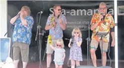  ??  ?? Left: Ska-Amanga performing at the annual Car Show in Loughborou­gh town centre.