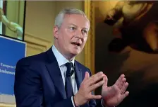  ?? ?? Appena riconferma­to il ministro dell’Economia francese Bruno Le Maire